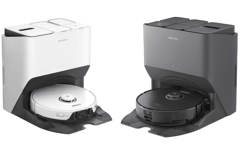Roborock S8 Pro Ultra в белом и черном цветах.